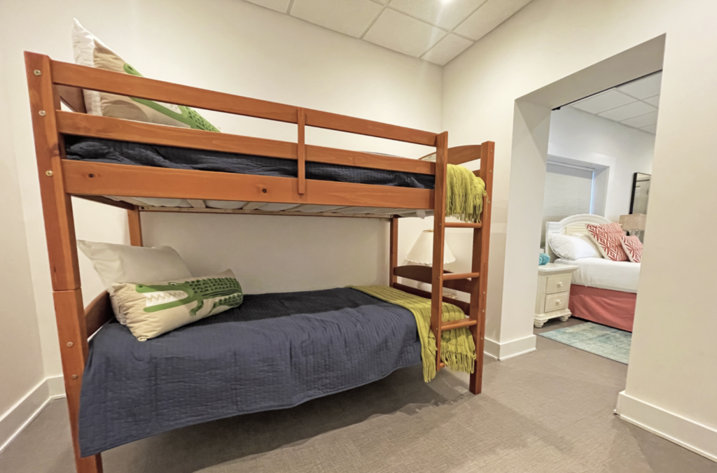 Garden Apartment bunk beds at Blockade Runner hotel in Wrightsville Beach.