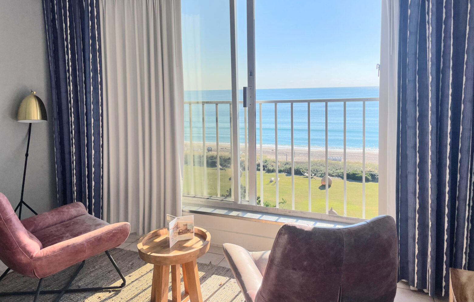 Club Level Oceanview with Lounge Chairs at Blockade Runner Beach Resort.